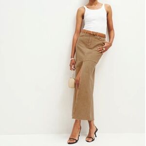 Reformation Tan Maxi Skirt
